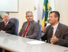 Roberto Kupski, Manuel Augusto e Lirando Jacundá (à direita) anunciaram os finalistas desta edição
